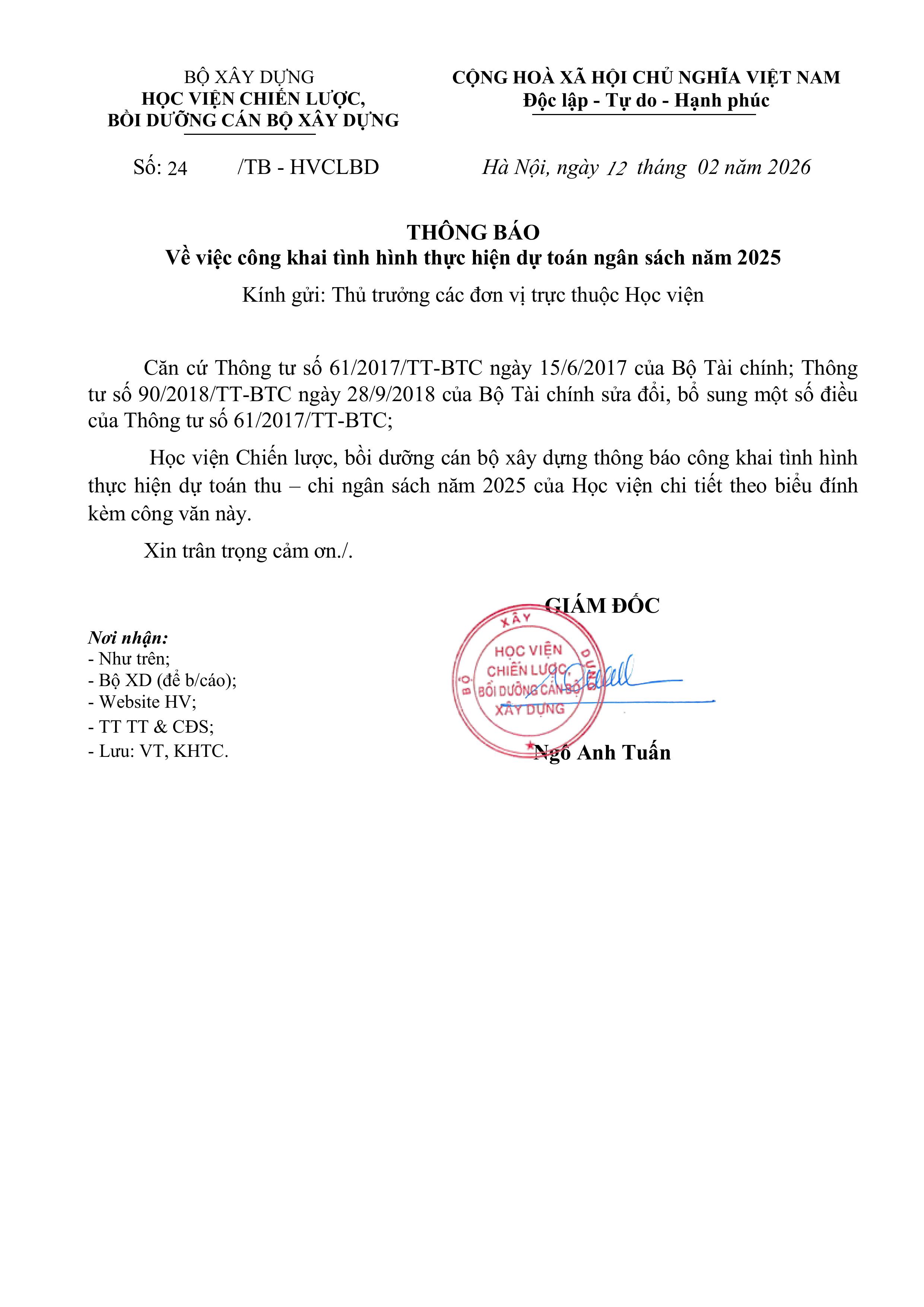 Công khai tình hình thực hiện dự toán ngân sách năm 2025