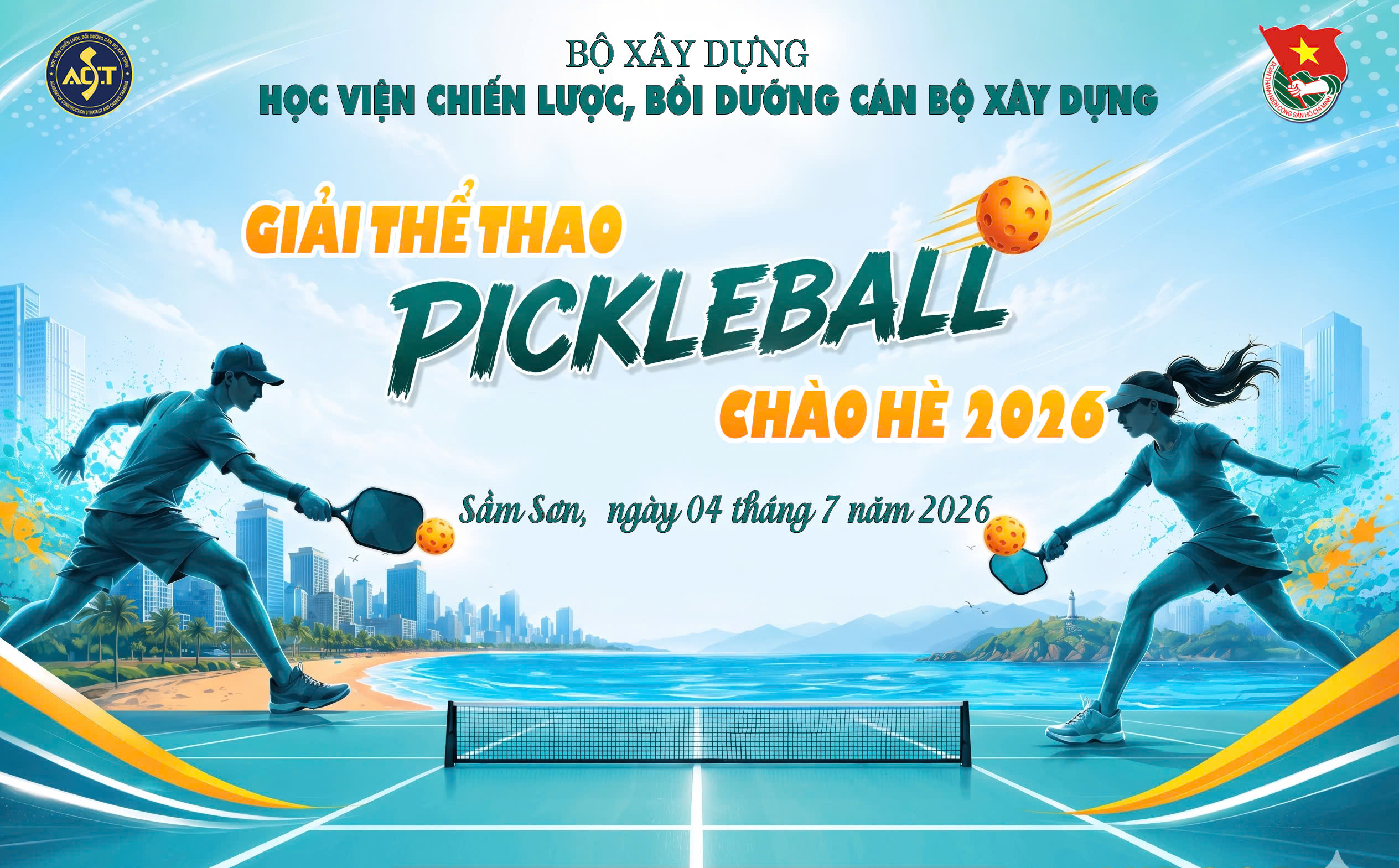 Sôi nổi giải Pickleball "Chào hè 2026" của Học viện Chiến lược, bồi dưỡng cán bộ xây dựng