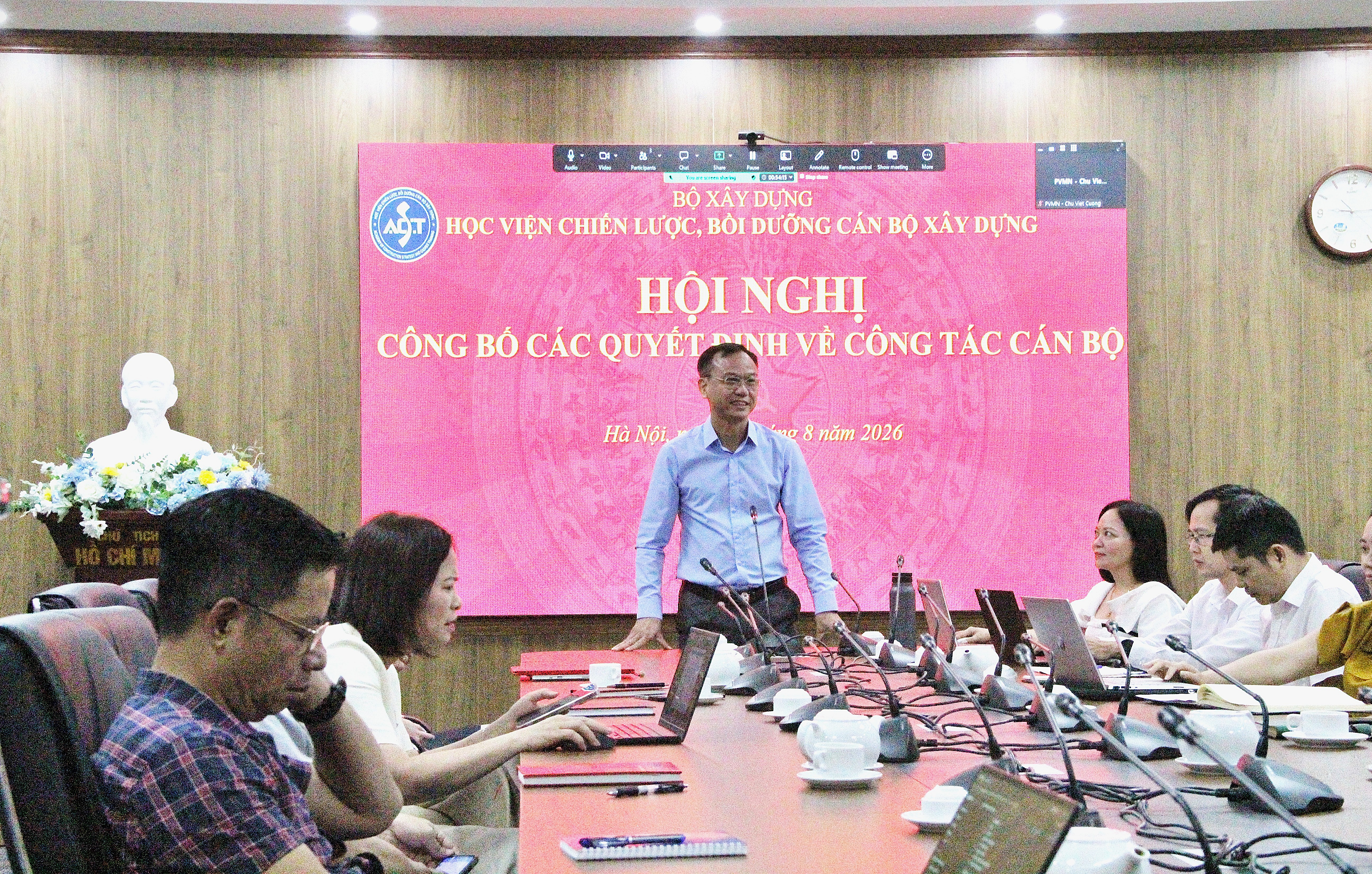Học viện Chiến lược, bồi dưỡng cán bộ xây dựng công bố các quyết định bổ nhiệm cán bộ